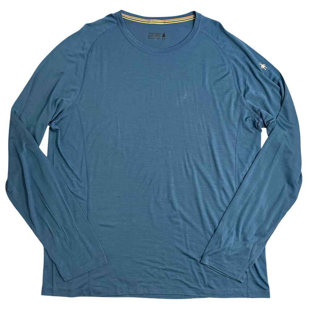 SmartWool Baselayer Merino Wool Sport 120 Ultralight Long Sleeve Blue Men’s XL